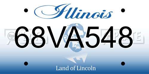 68VA548 Illinois License Plate