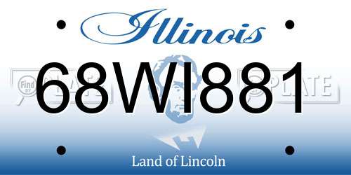 68WI881 Illinois License Plate