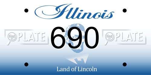 690 Illinois License Plate