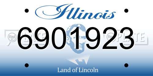 6901923 Illinois License Plate