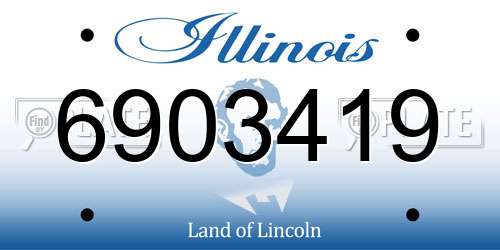 6903419 Illinois License Plate