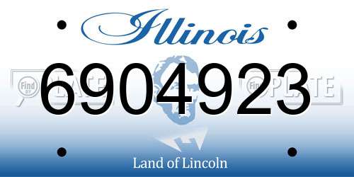 6904923 Illinois License Plate