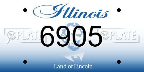 6905 Illinois License Plate