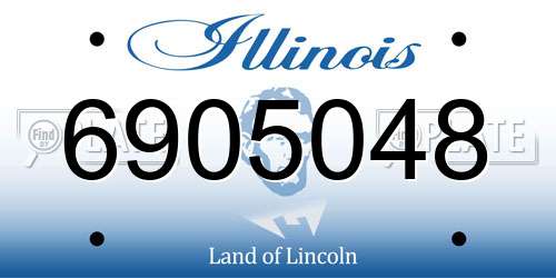 6905048 Illinois License Plate