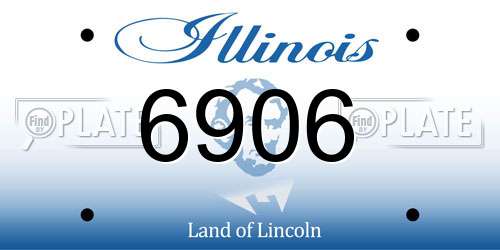 6906 Illinois License Plate