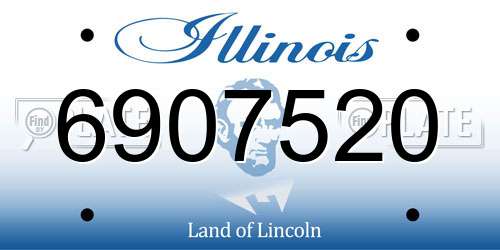 6907520 Illinois License Plate