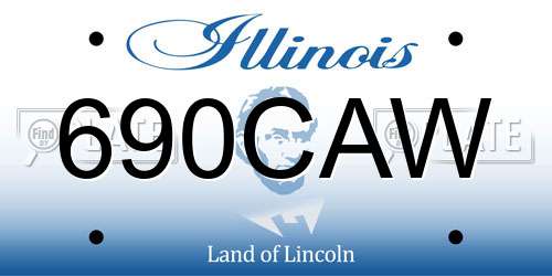 690CAW Illinois License Plate