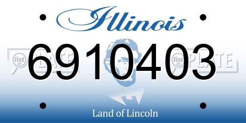 6910403 Illinois License Plate