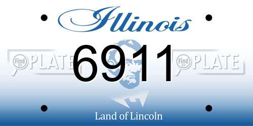 6911 Illinois License Plate