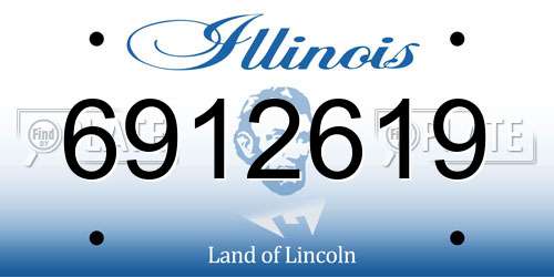 6912619 Illinois License Plate