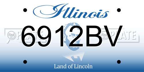 6912BV Illinois License Plate