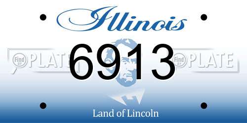 6913 Illinois License Plate