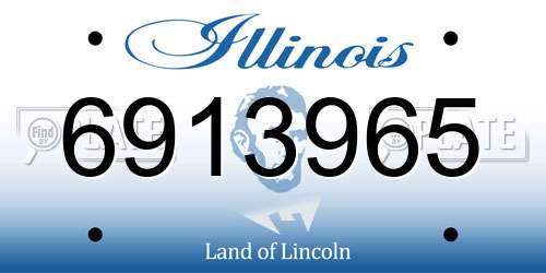 6913965 Illinois License Plate
