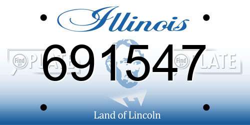 691547 Illinois License Plate