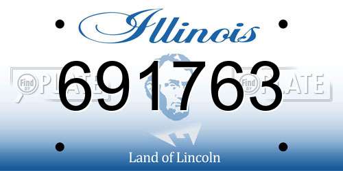 691763 Illinois License Plate