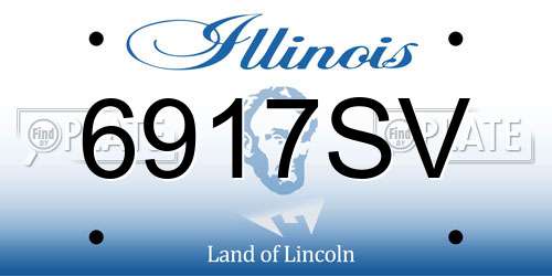 6917SV Illinois License Plate