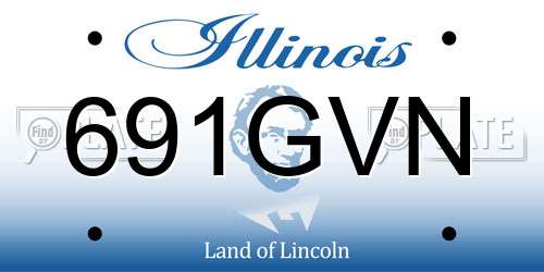 691GVN Illinois License Plate