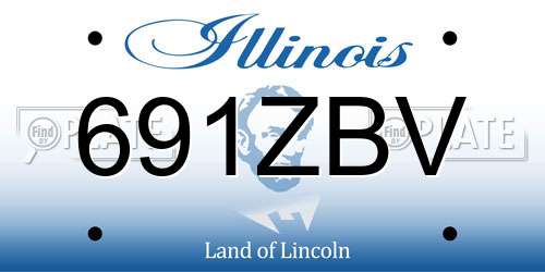 691ZBV Illinois License Plate