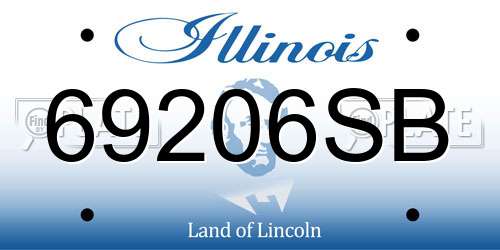 69206SB Illinois License Plate