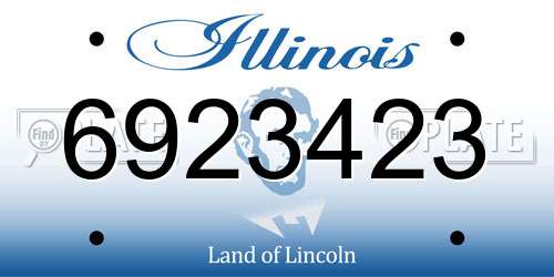 6923423 Illinois License Plate