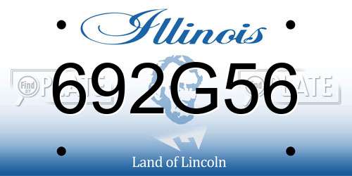 692G56 Illinois License Plate