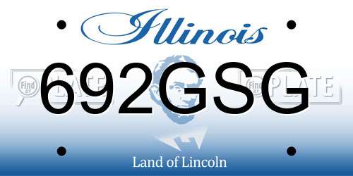 692GSG Illinois License Plate