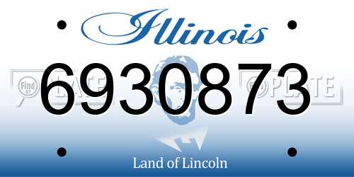 6930873 Illinois License Plate