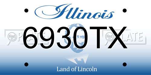 6930TX Illinois License Plate
