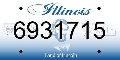 6931715 Illinois License Plate