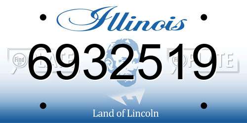 6932519 Illinois License Plate