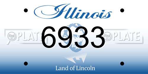 6933 Illinois License Plate