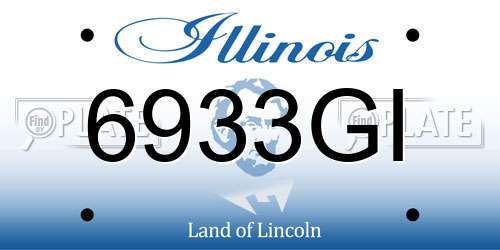 6933GI Illinois License Plate