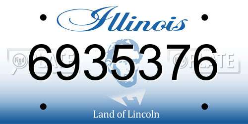 6935376 Illinois License Plate