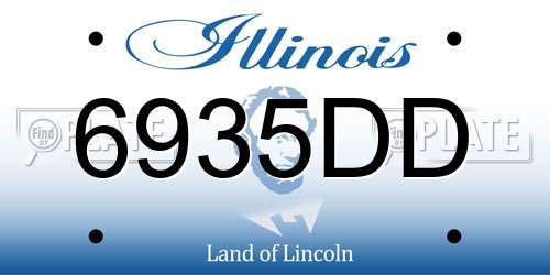 6935DD Illinois License Plate