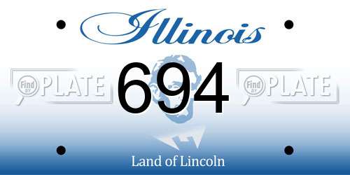 694 Illinois License Plate