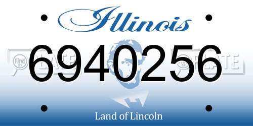6940256 Illinois License Plate