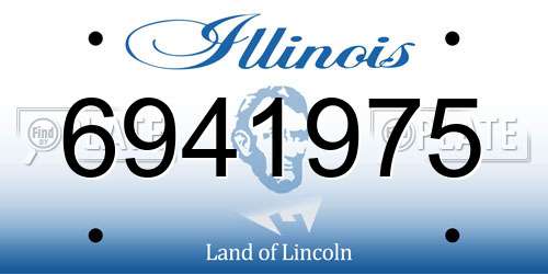 6941975 Illinois License Plate