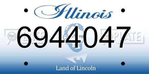 6944047 Illinois License Plate
