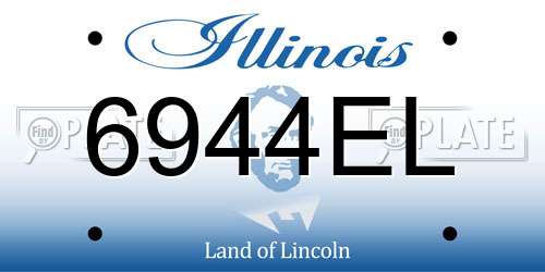 6944EL Illinois License Plate