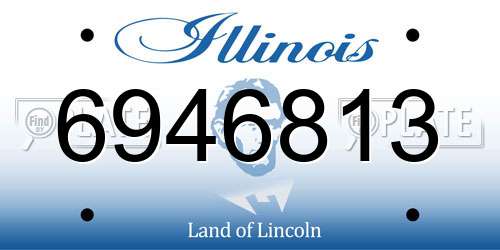 6946813 Illinois License Plate