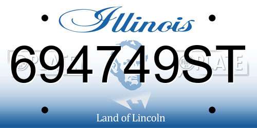 694749ST Illinois License Plate