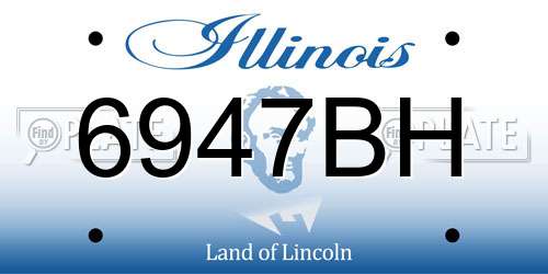 6947BH Illinois License Plate