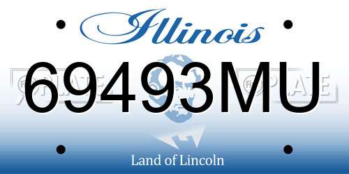 69493MU Illinois License Plate