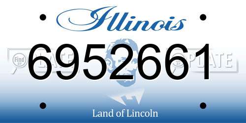 6952661 Illinois License Plate