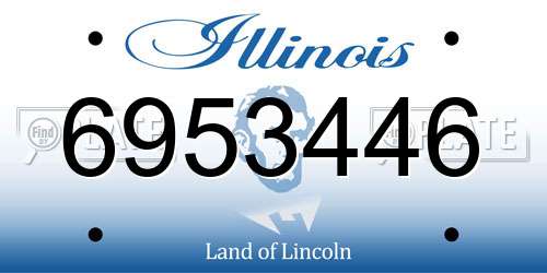 6953446 Illinois License Plate