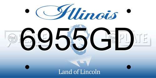 6955GD Illinois License Plate