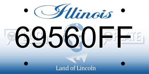 69560FF Illinois License Plate