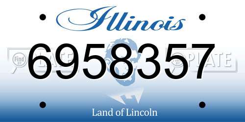 6958357 Illinois License Plate