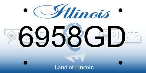 6958GD Illinois License Plate