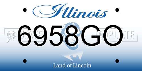 6958GO Illinois License Plate